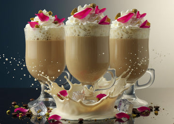 Pistachio Rose Latte — Floral Harmony with a Nutty Twist